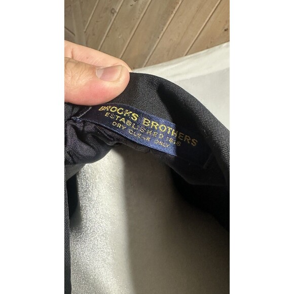 Brooks Brothers Vintage 50s Tuxedo Wool Silk Black Jacket Blazer 46 Reg USA - Picture 3 of 5